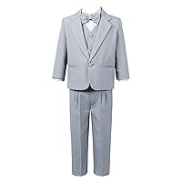 YiZYiF 5Pcs Boys Suit for Wedding Party Tuxedo Blazer Vest Bowtie Set Kids Formal Suits Slim Fit Dresswear Set