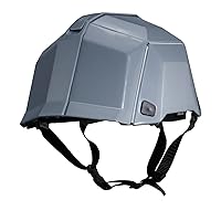 Foldable Safety Hardhat Helmet Outdoors Collapsible Helmet Perfect Construction Hard Hats Safety Cap One Size for Offices Earthquake Public Facilities of Disaster (Gray)