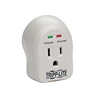 Tripp Lite 1 Outlet Portable Surge Protector Power Strip, Direct Plug In, $5,000 Insurance (SPIKECUBE)