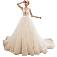 A-Line Elegant Wedding Dress Off The Shoulder Sleeveless Chapel Train Formal Wedding Dresses with Appliques 2024