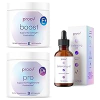 Proov Balancing Oil (Unscented) Plus Pro and Boost Supplements | Support Your Body's Natural Progesterone Production and Natural Estrogen Balance