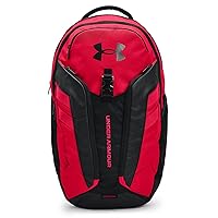 Under Armour Unisex Hustle Pro Backpack, Red (600)/Metallic Ore, One Size Fits All