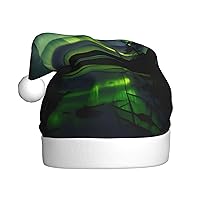 Dark Northern Lights Christmas Hat, Winter Snow Beanie for Xmas Party, Ideal Christmas & New Year Gifts, Festive Holiday Hat for Adults