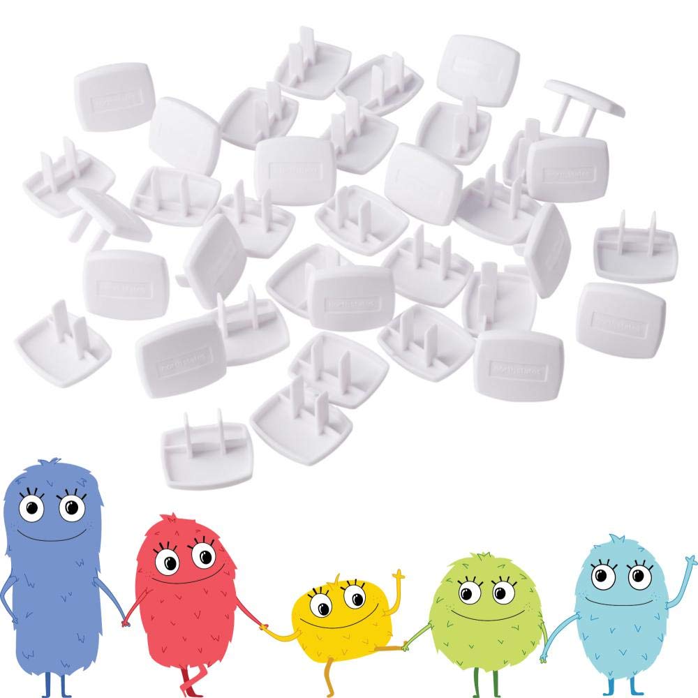 Toddleroo by North States Plug Protectors | Fits Two and Three pronged outlets for Quick Coverage in Seconds | Baby proofing with Confidence 36 Count (Pack of 1), Soft White