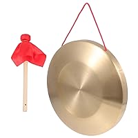 ERINGOGO Gong with Mallet& Hanging String, Chinese Wind Gong Hanging Chau Gong with Great Resonance, Tam Tam Gong Percussion Instrument for Home, Office, Shop Opening (8 inch)