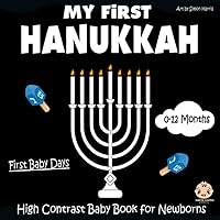 My First Hanukkah, High Contrast Baby Book for Newborns, 0-12 Months: Black and White Baby Book from Birth, Full of Hanukkah Themed Images to Develop ... Eyesight | Jewish Holiday Gift from Birth My First Hanukkah, High Contrast Baby Book for Newborns, 0-12 Months: Black and White Baby Book from Birth, Full of Hanukkah Themed Images to Develop ... Eyesight | Jewish Holiday Gift from Birth Paperback
