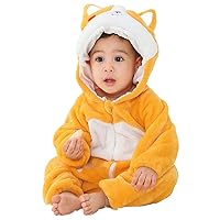 Toddler Infant fleece romper,Animal Fancy Dress Costume Hooded Romper Jumpsuit.