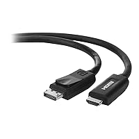 Belkin F2CD001B06-E DisplayPort-Male to HDMI-Male Cable (6 Feet, Black)