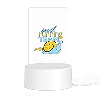 Snail Running Team Bedside Table Lamp with USB Port Acrylic Night Light 3 Way Dimmable Nightstand Lamp