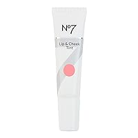No7 Lip & Cheek Tint - Cherry Blossom - Lightweight Lip and Cheek Stain for Rosy Lips & Natural Face Blush - Multipurpose Makeup for Lips & Cheeks (10ml)
