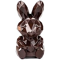 Martellato MA3016 Clear Polycarbonate Easter Chocolate Mold with 2 Half-Faceted-Bunny Cavities