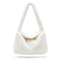 Plush Underarm Bag, Women Fluffy Plush Bag Ladies Y2K Furry Purse Cute Fluffy Shoulder Tote Bag for Autumn and Winter