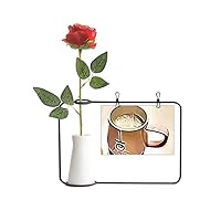 Effect Outline Mellow Drink Milk Tea Artificial Rose Flower Hanging Vases Decoration Bottle