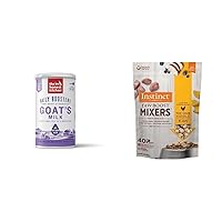 The Honest Kitchen Instant Goat's Milk with Probiotics for Dogs and Cats (5.2 oz) and Instinct Raw Boost Mixers Freeze Dried Raw Cat Food Topper, Grain Free (6 oz)