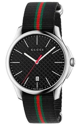 Gucci G-Timeless Analog Display Swiss Quartz Black Men's Watch(Model:YA126321)