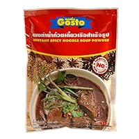 Gosto Nam Tok (Waterfall) Thai Instant Darkened Spicy Noodle Soup Powder Each for 30 Servings - Pack of 1