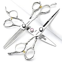 hairdresser professional scissors set left-handed 6.0 inch hair sparse scissors hairdressing scissors 440C (3pc-B)