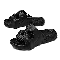 Cheval Skull Slide Sandals for Women Men Anti-Slip Cushioned Slippers EVA Thick Soft Slides Open Toe Slide on Indoor Outdoor Beach Pool Sandals Khaki