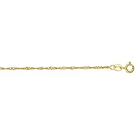 PRINS JEWELS 14ct / 585 Yellow Gold Fine Singapore Chain - length selectable