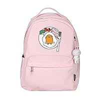 Gudetama Anime Backpack with Rabbit Pendant Women Rucksack Casual Daypack Bag Pink / 3
