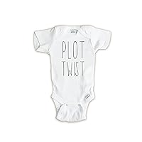 Plot Twist Funny Pregnancy Announcement, Baby Reveal Onesie (3-6 months)