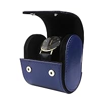 Watch Travel Case Single Watch Roll Travel Watch Case Watch Cases for Men Women Watch Box for Wristwatch and Smart Watch Organizer Holder Storage Gifts (Blue)