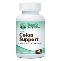 Peak Pure & Natural Colon Support - Colon Cleanse and Detox Supplement for Digestive Health - Gut Health Support with Inulin and Senna Leaf Extracts - with Fiber, Prebiotics, and Probiotics - 1 pack