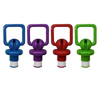 2 Pc Silicone Wine Bottle Stopper Champagne Cork Seal Freshness Push Lock Plug Beverage Corks Sealer Saver Beer Glass Soda Bottle Reseal Reusable Airtight Fresh Air Tight Multicolor Assorted Colors