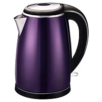 Kettles, Hot Water Kettle 1.7L Double Wall Stainless Steel Cool Touch Kettles, Auto Shut-Off & Anti-Scald Protection, Wide Opening Glass Tea Kettle & Hot Water Boiler/Purple/18 * 18 * 25CM