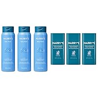 Men's Body Wash Shower Gel - Stone, 16 Fl Oz (Pack of 3) & Extra - Strength Antiperspirant - Odor & Enhanced Sweat Control Antiperspirant for Men - Stone, Pack of 3