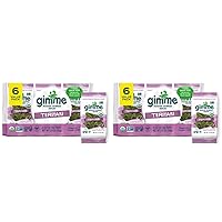 gimMe - Teriyaki - 6 Count - Organic Roasted Seaweed SheetsKeto, Vegan, Gluten Free - Great Source of Iodine & Omega 3’s - Healthy On-The-Go Snack for Kids Adults (Pack of 2)