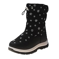 Cow Girl Boots Size 8 Snow Boots For Boys And Girls Thick Soles Non Slip And Upper Mid Calf Snow Boots for Girl Toddlers