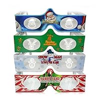 3D Christmas Glasses - 4 Pack Holiday Specs - Hologram Holiday Images