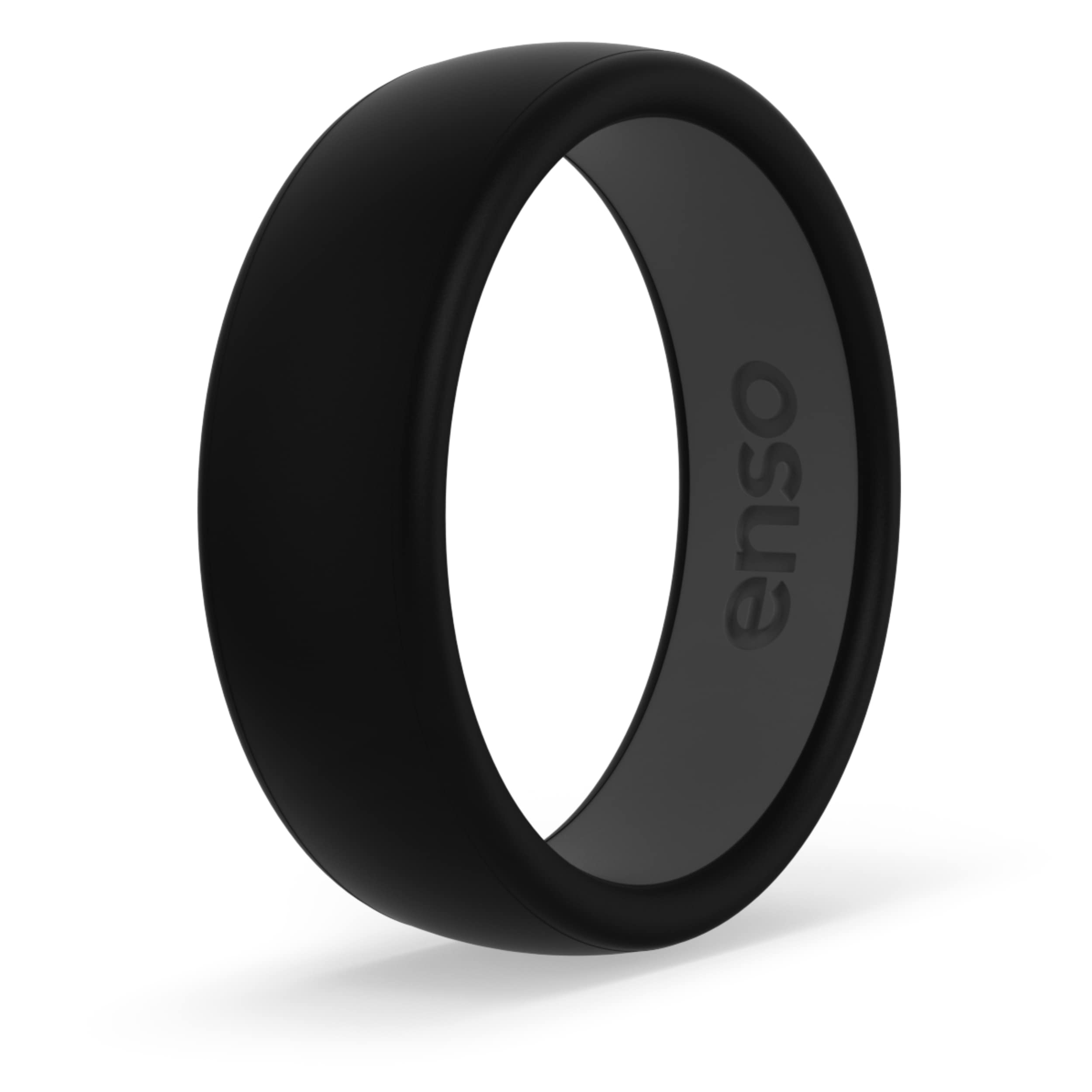 Enso Rings Dualtone Series Silicone Ring - White/Obsidian - 14