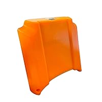 Thickened GBASP Extra Back Mounted Rechargeable Battery Pack 20 Hour Long Life Replacement, for Gameboy Advance GBA SP Handheld Consoles, 3670mAh Type-C Fast PD Charging Orange Housing Shell