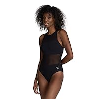 ARENA Feel Women's Mesh Panels Vent Back One Piece Swimsuit Elegant Sexy Ladies Bathing Suit Stretchy Sophisticated Swimwear