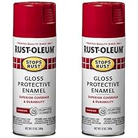 Rust-Oleum 7762830 Stops Rust Spray Paint, 12 Ounce, Gloss Sunrise Red (Pack of 2)