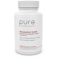 MicroActive CoQ10 Enhanced with MicroPQQ + Shilajit “Sustained Release” 60 Veg Caps | Convenient Once a Day Clinical Dose | 2 Month Supply | Vegan | Pharmaceutical Grade