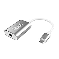UPTab USB C to Mini DisplayPort Adapter UPTab (4K@60Hz) USB-C/Thunderbolt 3 to MDP Adapter with Power Port for New M2 MacBook Pro/Air, iPad Pro, Mac Mini M1/M2, iMac and More (Silver)
