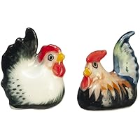 Melody Jane Dolls Houses Dollhouse 2 Ceramic Chicken Hen Ornaments Miniature Kitchen Decor Accessory