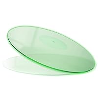 Mobile Pro Shop Turntable Acrylic Slipmat for Vinyl LP Record Players Green_lit 12 Platter mat 2.7mm Thick Provides Tighter bass & Improves Sound Quality 
