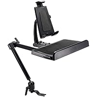 ARKON Mounts -Tablet And Keyboard Tray Combo Car Mount | Tablet Holder For Car | Professional-Grade Durability | Easy Installation | Keyboard Tray | Fits iPad and Samsung Tablets