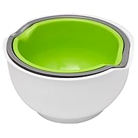 Home Basics Mixing Bowls with Pour Spout, Set of 3 (Multi) Nesting Space Saving & Dishwasher Safe | Kitchen Cooking and Baking Tools
