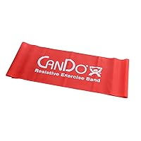 Cando Latex-Free Exercise Band, 5-Foot Singles, red