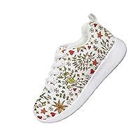 Children's Sneakers Boys and Girls Front Lace-Up Shoes Round Toe Flat Heels Loose Comfortable Jogging Sneakers