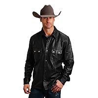 Stetson Western Jacket Mens Leather Snap