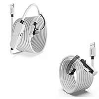 Syntech Link Cable for Quest 2 20FT with Separate USB C Charging Port Link Cable for Quest 3/Quest2 16 FT