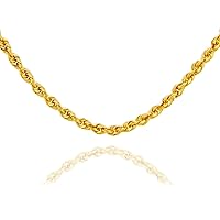 GOLD CHAINS: ROPE SOLID GOLD CHAIN 1.5MM - Gold Purity:: 10K, Length:: 16