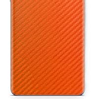 skin sticker film foil vinyl for the BACK for Lenovo Tab V7 Carbon Orange