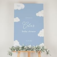 Personalized Baby Shower Welcome Sign, Welcome to Baby Shower Poster Canvas, Baby Shower Sign Board, Baby Shower Decorations for Boys or Girls, Mom to Be Gifts, Party Sign (Multi 4)